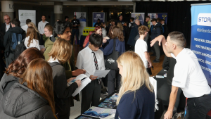 Students at an EqualEngineers career fair